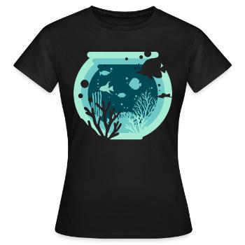 Aquarium - Aquatics - Women's T-Shirt - black - Front - AI Model Female 172 dark (172cm)