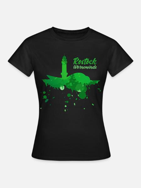 Rostock Warnemünde - Frauen T-Shirt - Schwarz