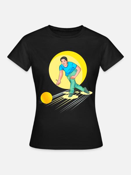 Bowling - Bowler - Frauen T-Shirt - Schwarz