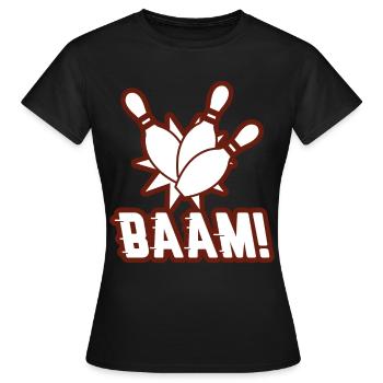 Bowling Strike - Frauen T-Shirt - Schwarz - Vorne - AI Model Female 172 dark (172cm)