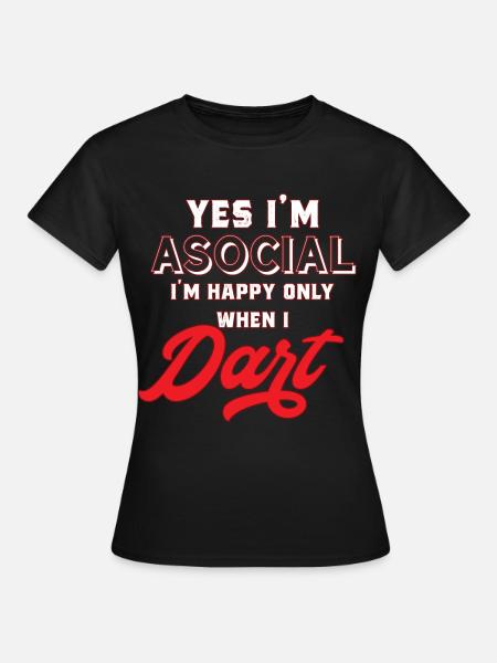 Darts Dart - Frauen T-Shirt - Schwarz