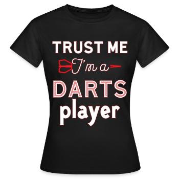 Darts darts - Women's T-Shirt - black - Front - AI Model Female 172 dark (172cm)
