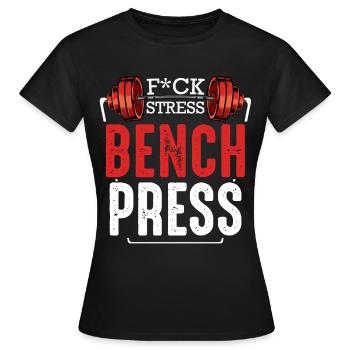 Motivateur de rage au développé couché - T-shirt Femme - noir - Devant - AI Model Female 172 dark (172cm)