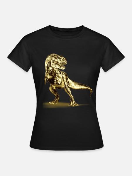 T-Rex Dinosaur Illustration - Frauen T-Shirt - Schwarz