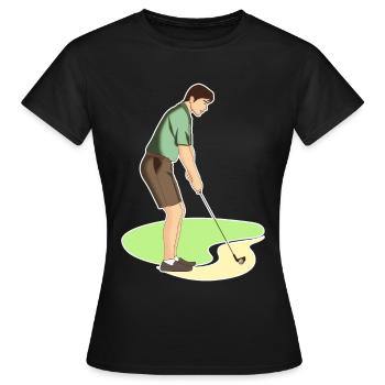 Golf | Golf | Golfeur | Jouez au golf - T-shirt Femme - noir - Devant - AI Model Female 172 dark (172cm)