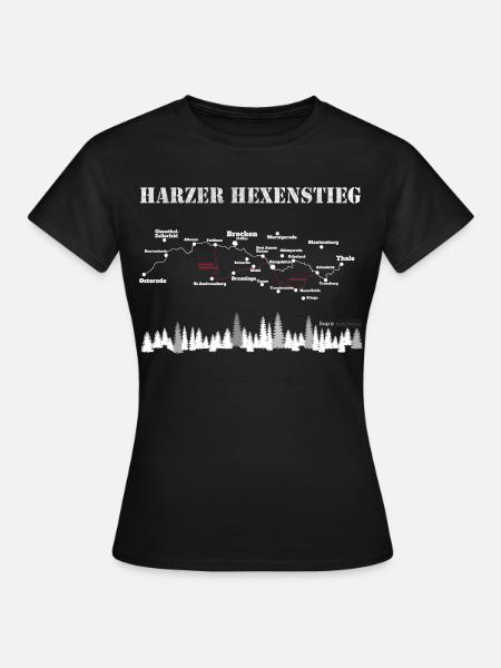 Harzer Hexenstieg - Frauen T-Shirt - Schwarz