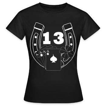 La chance (blanc) - T-shirt Femme - noir - Devant - AI Model Female 172 dark (172cm)