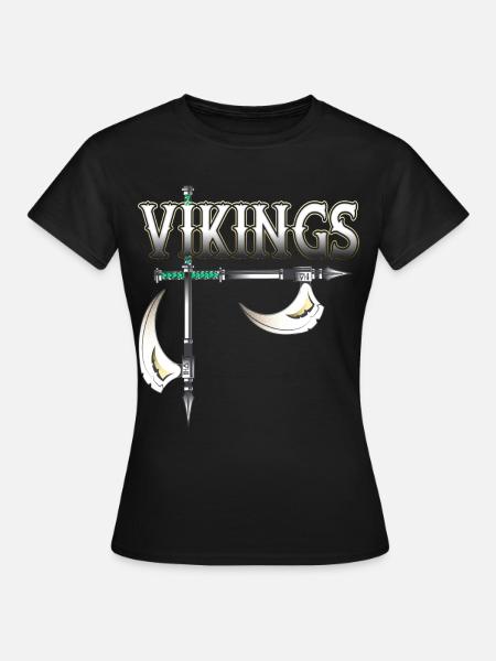 Wikinger Krieger - Frauen T-Shirt - Schwarz