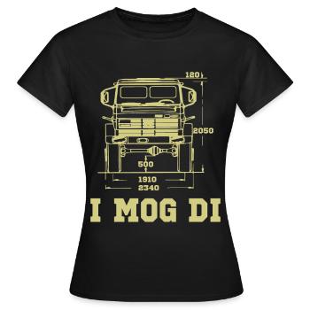 Unimog Gelaendefahrzeug Gelaendewagen - Frauen T-Shirt - Schwarz - Vorne - AI Model Female 172 dark (172cm)
