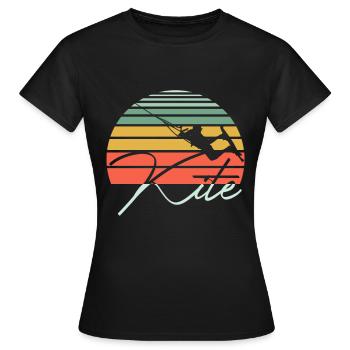 Kitesurf kite surfers - Women's T-Shirt - black - Front - AI Model Female 172 dark (172cm)