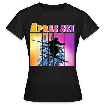 Apres ski - Women's T-Shirt - black - Front - AI Model Female 172 dark (172cm)