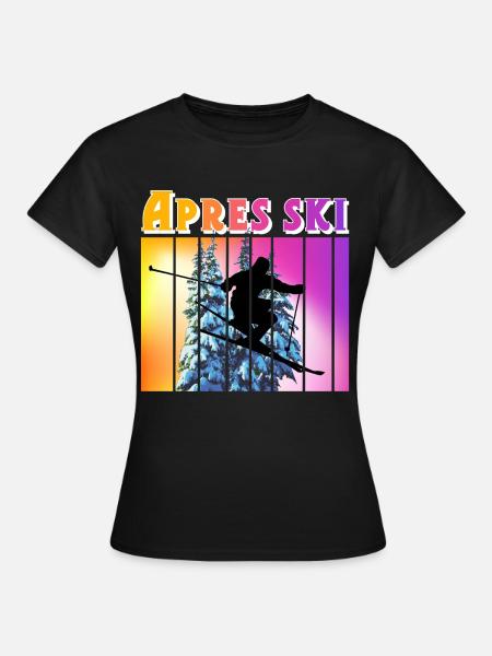 Apres ski - Maglietta da donna - nero