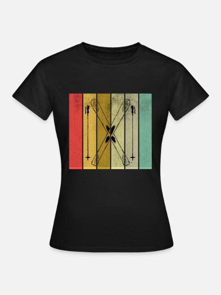 Ski - Frauen T-Shirt - Schwarz