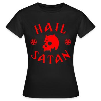 Hail Satan - Frauen T-Shirt - Schwarz - Vorne - AI Model Female 172 dark (172cm)