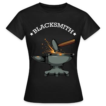Étincelles et enclume de la forge - T-shirt Femme - noir - Devant - AI Model Female 172 dark (172cm)