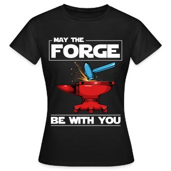 Schmiede Kraft Mashup - Frauen T-Shirt - Schwarz - Vorne - AI Model Female 172 dark (172cm)