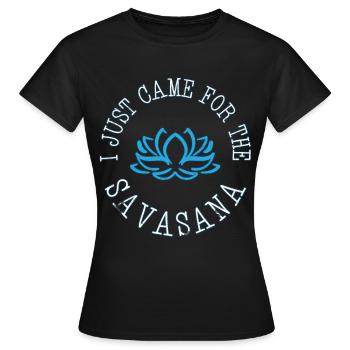 Yoga - Frauen T-Shirt - Schwarz - Vorne - AI Model Female 172 dark (172cm)
