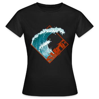 Surfeurs surfeurs surfeurs - T-shirt Femme - noir - Devant - AI Model Female 172 dark (172cm)