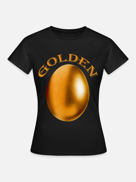 Goldenes Ei - Frauen T-Shirt - Schwarz