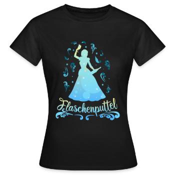 Bottle Putt - Bachelorettes JGA Princess - Women's T-Shirt - black - Front - AI Model Female 172 dark (172cm)