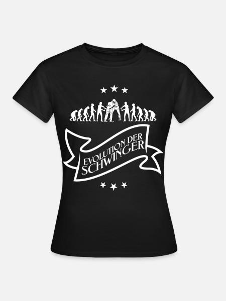 Schwinger Schwingen Evolution T-Shirt Design - Frauen T-Shirt - Schwarz