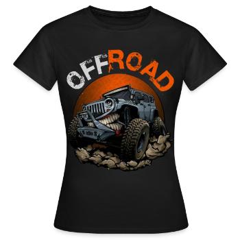 Offroad-Fahrzeug - Frauen T-Shirt - Schwarz - Vorne - AI Model Female 172 dark (172cm)