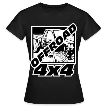 Hors route 4x4 - Hors route - Hors route - T-shirt Femme - noir - Devant - AI Model Female 172 dark (172cm)