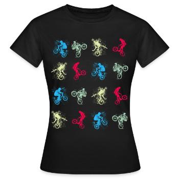 BMX / Bmx / bmx / Geschenkidee / Geburtstag - Frauen T-Shirt - Schwarz - Vorne - AI Model Female 172 dark (172cm)