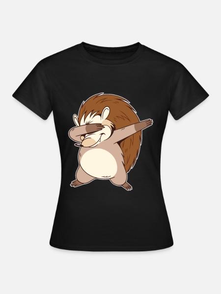 Humour drôle d’animaux sur le hérisson - T-shirt Femme - noir