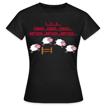 Compter les moutons - T-shirt Femme - noir - Devant - AI Model Female 172 dark (172cm)