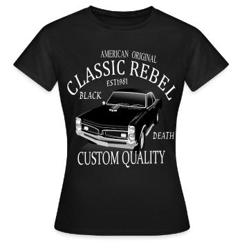 American Classic Rebell - Frauen T-Shirt - Schwarz - Vorne - AI Model Female 172 dark (172cm)