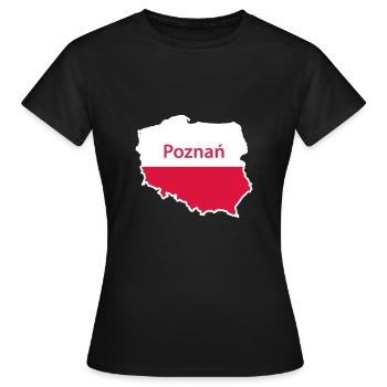 Posen Polen Hauptstadtplan Posen Polska - Frauen T-Shirt - Schwarz - Vorne - AI Model Female 172 dark (172cm)
