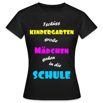 Einschulung Maedchen - Frauen T-Shirt - Schwarz - Vorne - AI Model Female 172 dark (172cm)