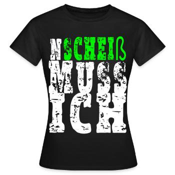Je dois chier - T-shirt Femme - noir - Devant - AI Model Female 172 dark (172cm)