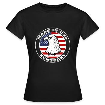 Kentucky State USA Flagge Kentucky Amerika - Frauen T-Shirt - Schwarz - Vorne - AI Model Female 172 dark (172cm)