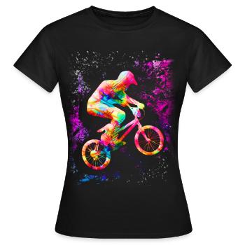 BMX - Coureur de BMX - BMX - T-shirt Femme - noir - Devant - AI Model Female 172 dark (172cm)