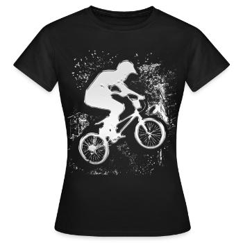 BMX Chrome | BMX argent | Vélo BMX | Vélo BMX - T-shirt Femme - noir - Devant - AI Model Female 172 dark (172cm)