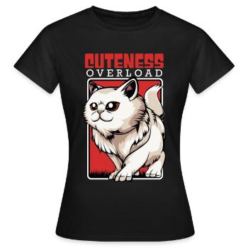 Katzen Cuteness Überfluss - Frauen T-Shirt - Schwarz - Vorne - AI Model Female 172 dark (172cm)