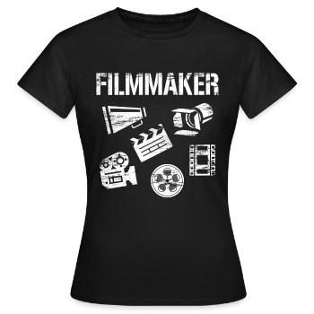 Filmemacher - Frauen T-Shirt - Schwarz - Vorne - AI Model Female 172 dark (172cm)