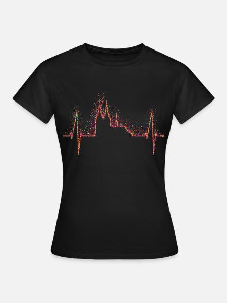 Köln Herzschlag Konfetti Im Herzen Karneval Kölner - Frauen T-Shirt - Schwarz