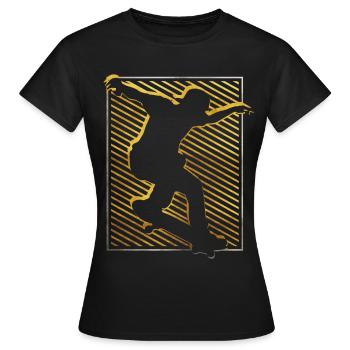 | de skate | de skateboard Patineur | Patinage - T-shirt Femme - noir - Devant - AI Model Female 172 dark (172cm)