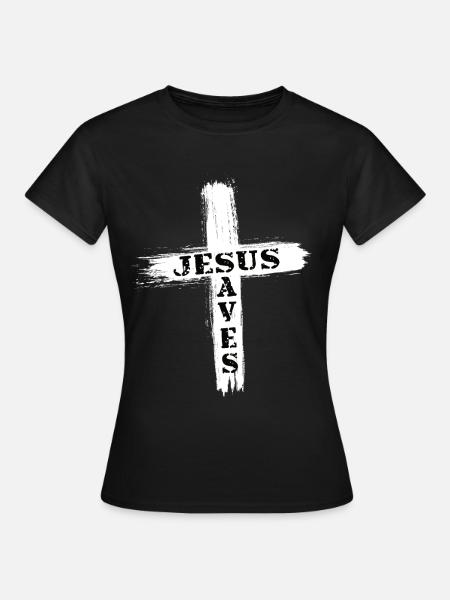Jesus跨符号Religious Clothing Design - Women's T-Shirt - black