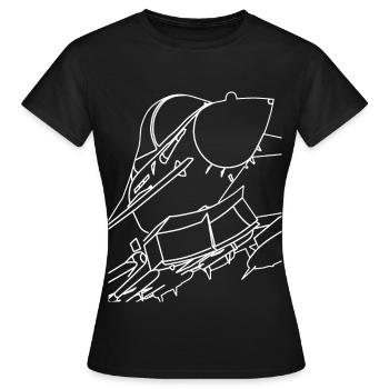 Eurofighter Typhoon | jet fighter | fighter jet - Women's T-Shirt - black - Front - AI Model Female 172 dark (172cm)