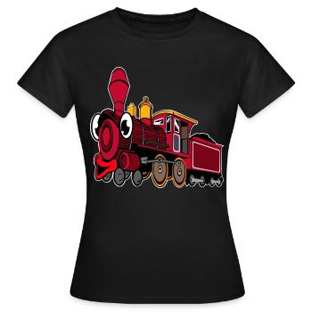 locomotive - T-shirt Femme - noir - Devant - AI Model Female 172 dark (172cm)