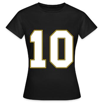 Maillot 10 numéros - T-shirt Femme - noir - Devant - AI Model Female 172 dark (172cm)