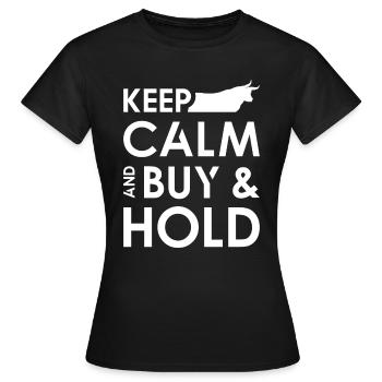 Stocks ETF Stock Market Yield Trader Money Freedom Inv - Women's T-Shirt - black - Front - AI Model Female 172 dark (172cm)