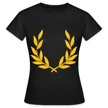 Laurel Wreath Victory Win Sport Golden Victory Victoires - T-shirt Femme - noir - Devant - AI Model Female 172 dark (172cm)