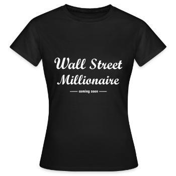 Bourse et Wall Street - T-shirt Femme - noir - Devant - AI Model Female 172 dark (172cm)