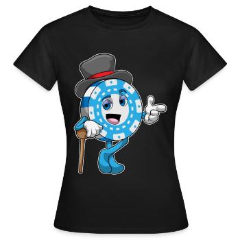 Jetons de poker poker - T-shirt Femme - noir - Devant - AI Model Female 172 dark (172cm)