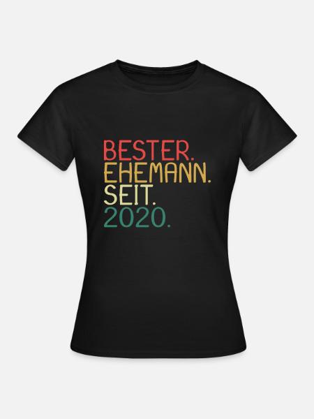 Bester Ehemann seit 2020 - Frauen T-Shirt - Schwarz
